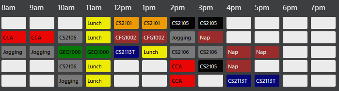 SampleTimeTable